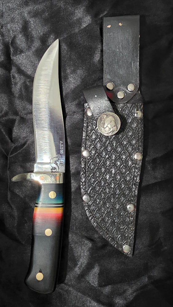 Antique Atkins Silver Steel File Hand Forged Knife