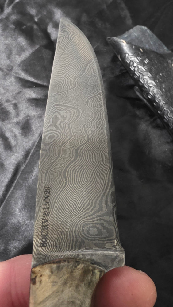 Hand Forged Damascus Camp Knife