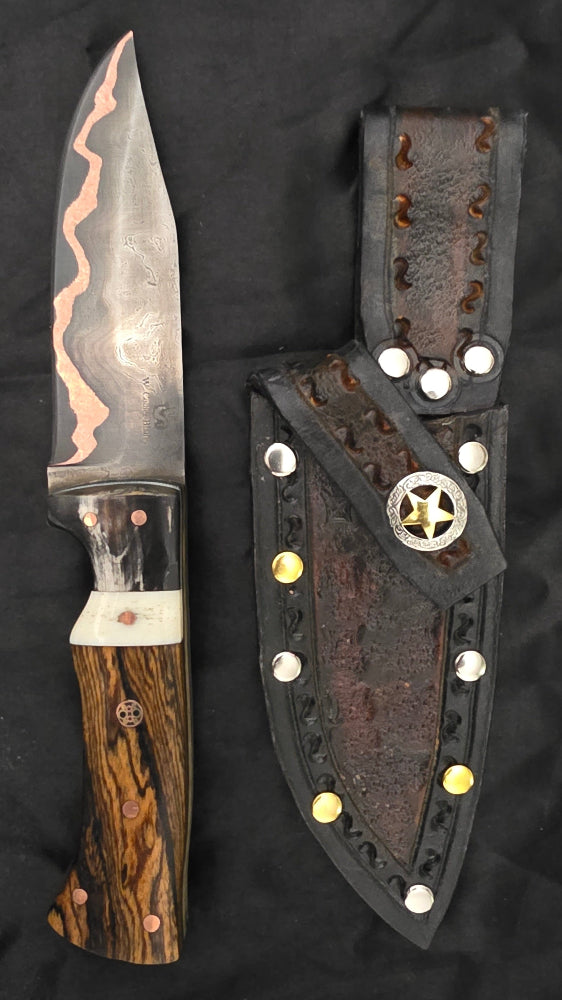 Cumai Damascus hunting Knife