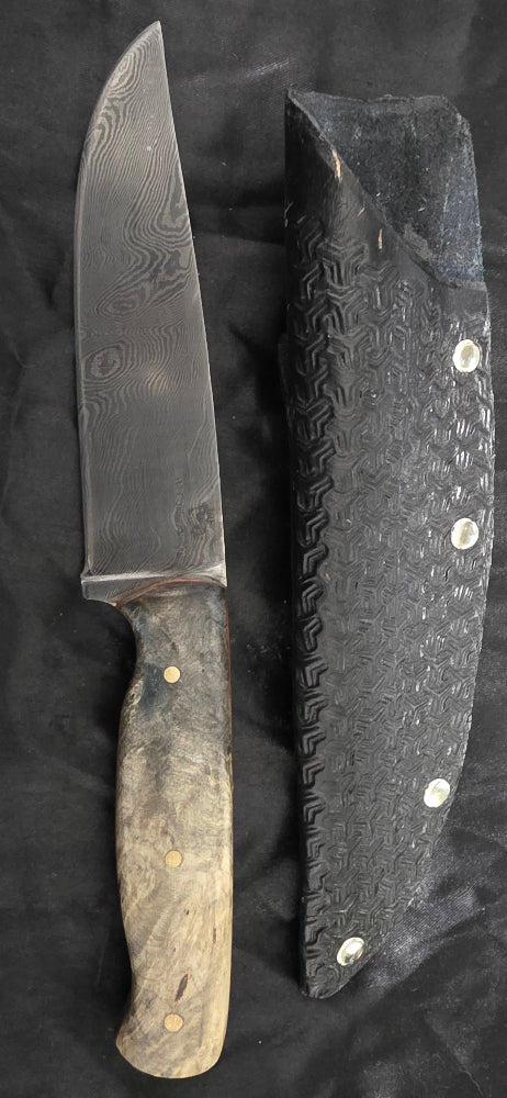 Hand Forged Damascus Camp Knife