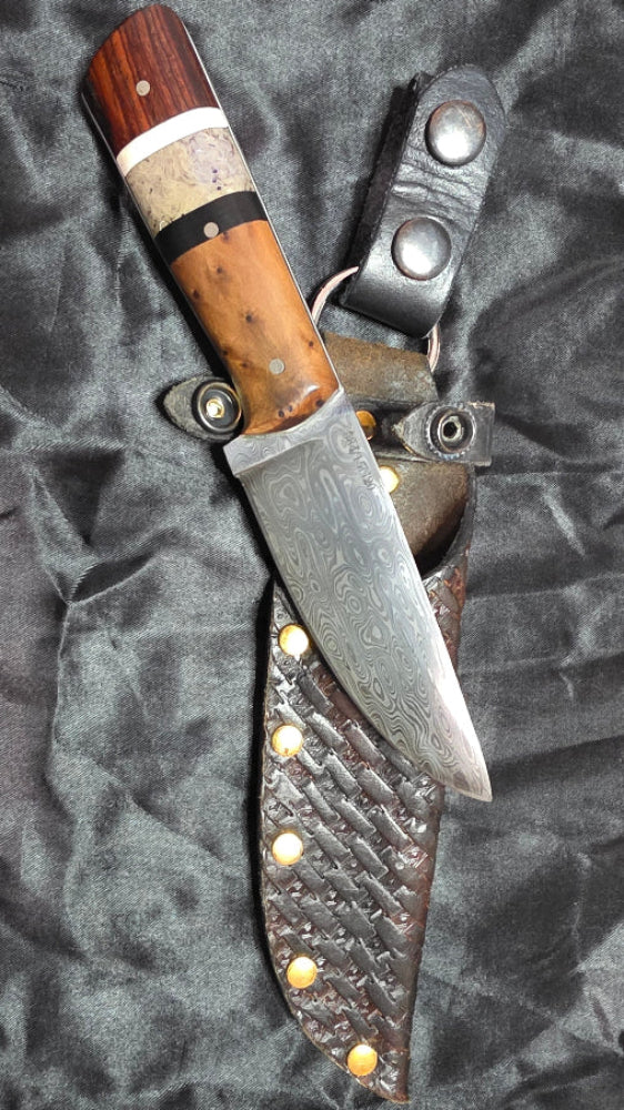 250 Later Hand Forged Damascus With Multi Material Handle