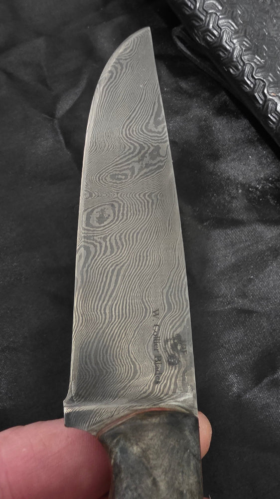 Hand Forged Damascus Camp Knife